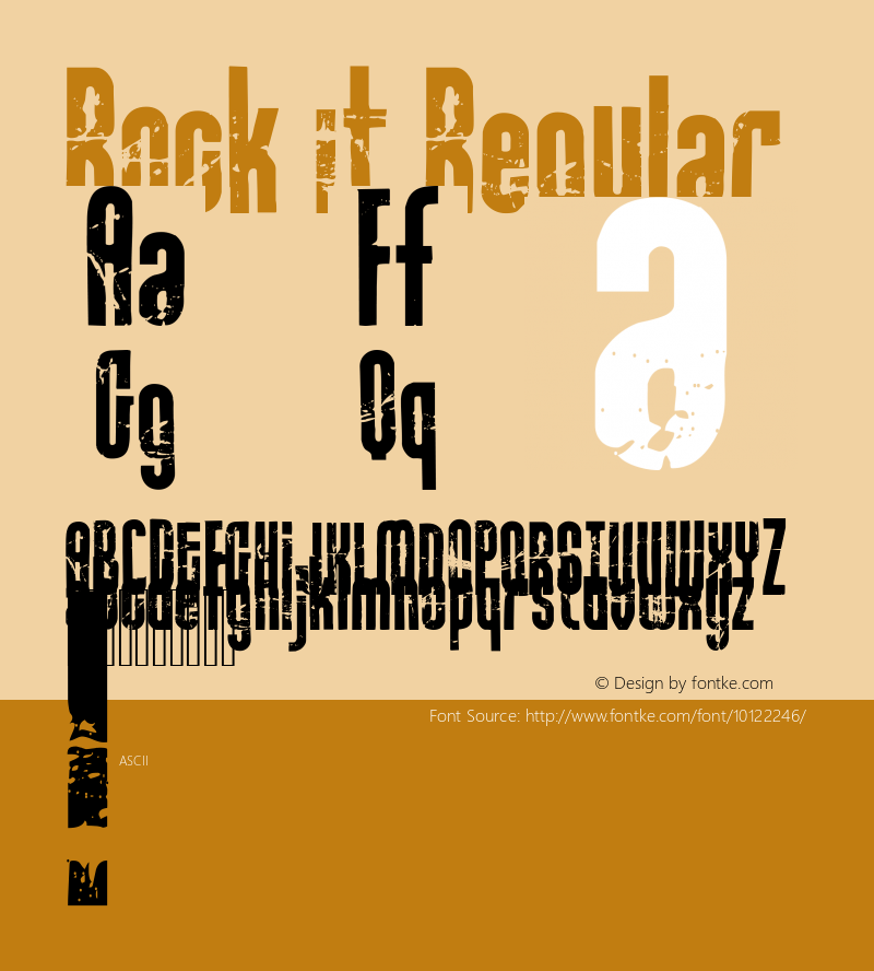 Rock it Regular FENOTYPEFACES 2003 Font Sample