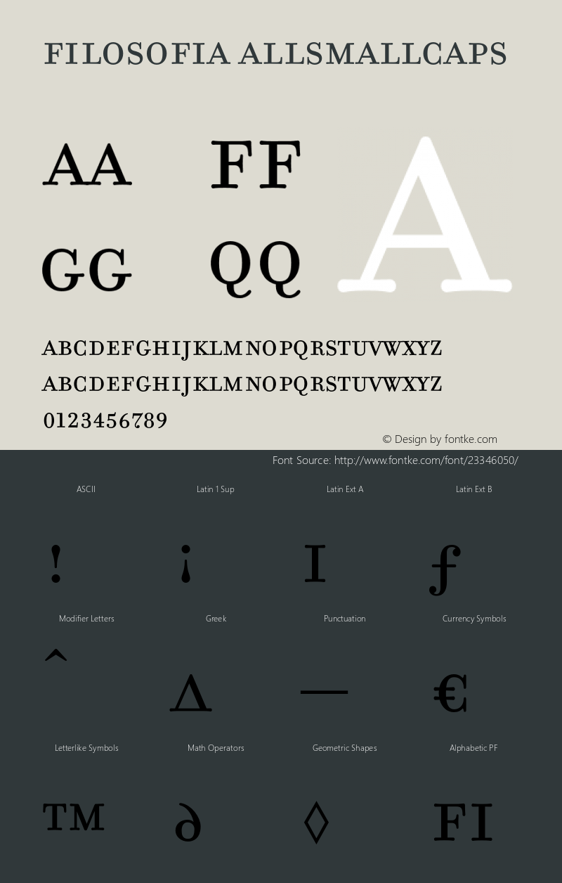 FilosofiaAllSmallCaps 001.000 Font Sample