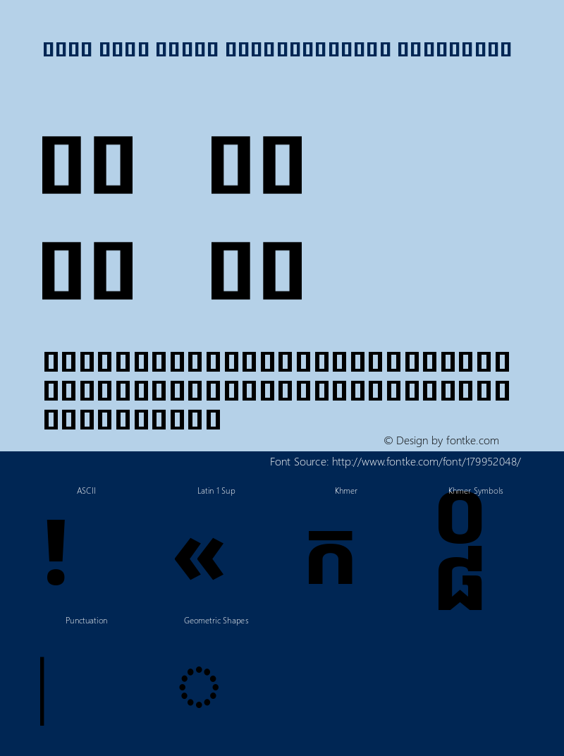 Noto Sans Khmer SemiCondensed ExtraBold Version 2.001图片样张