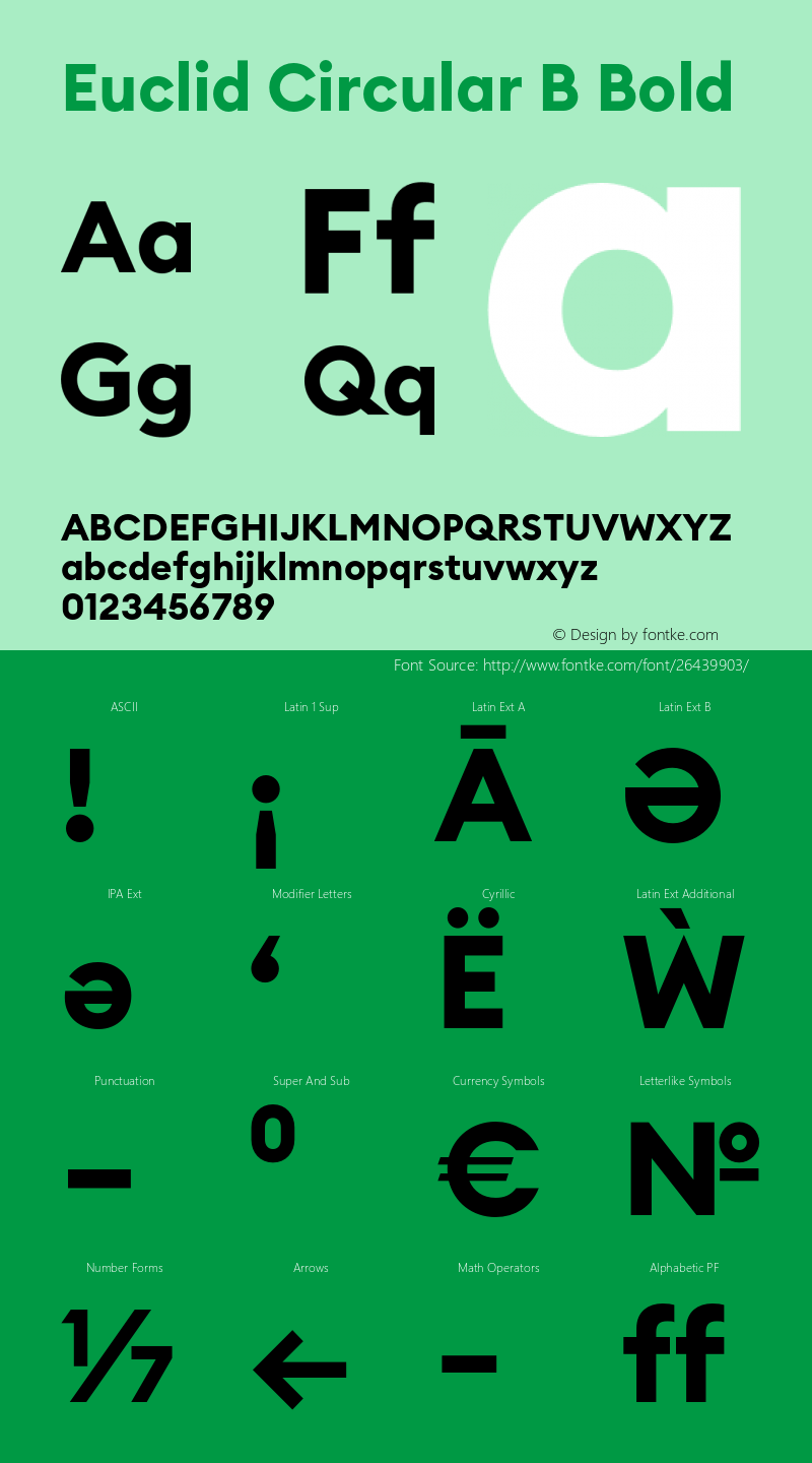 EuclidCircularB-Bold Version 3.1 | wf-rip DC20180710 Font Sample