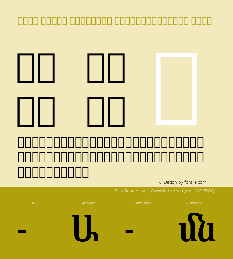 Noto Serif Armenian ExtraCondensed Bold Version 1.901 Font Sample