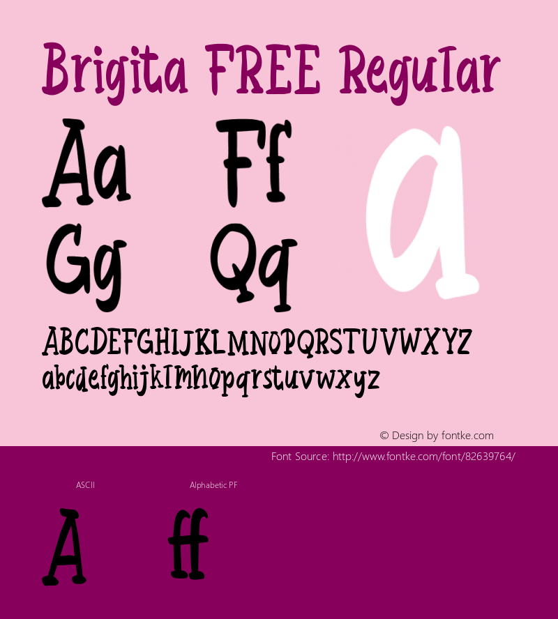 Brigita FREE Version 1.000 Font Sample