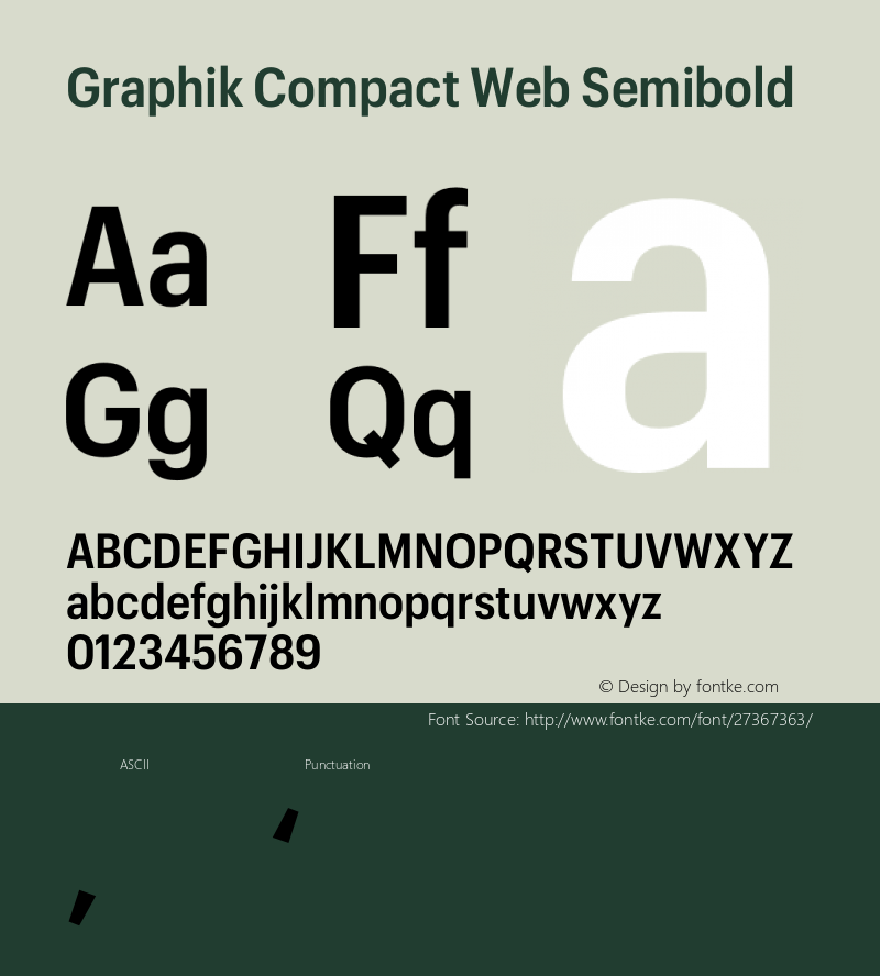 Graphik Compact Web Semibd Regular Version 1.1 2017 Font Sample