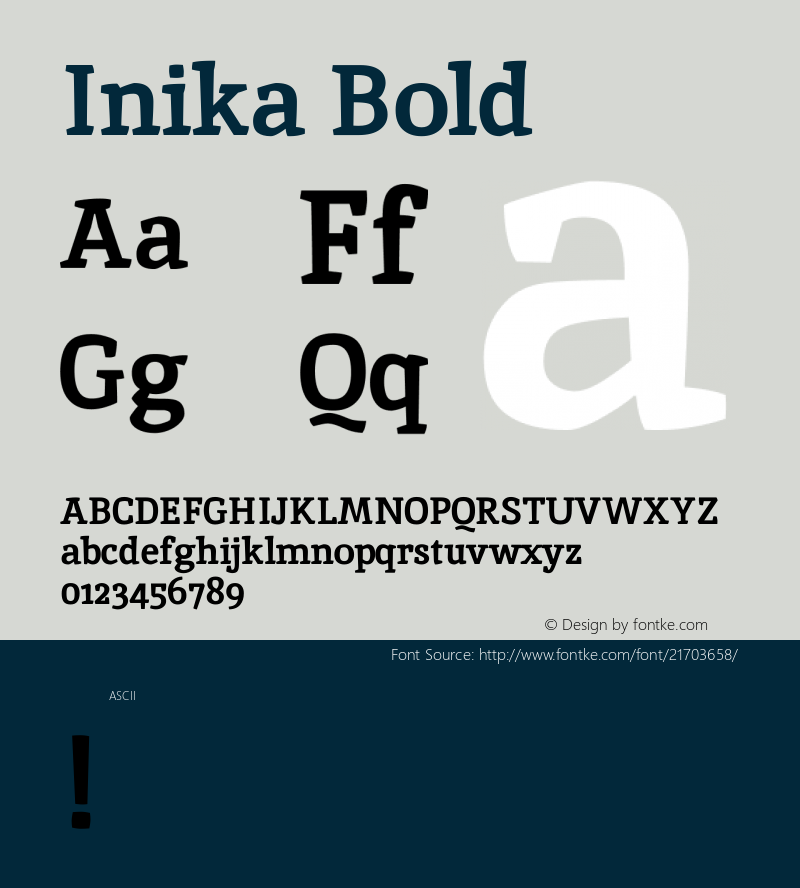 Inika Version 1.0 Font Sample