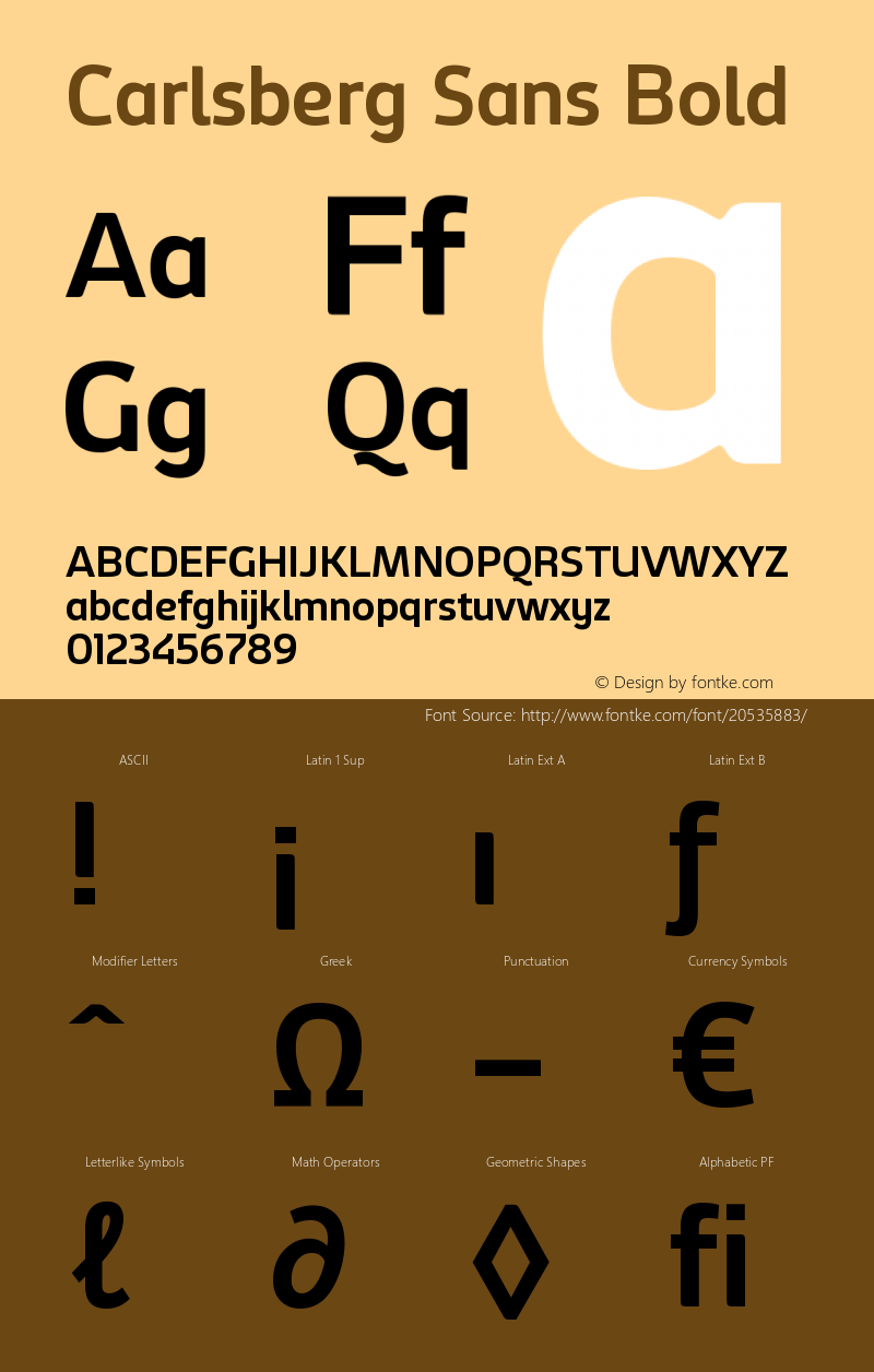 CarlsbergSans-Bold Version 1.000;PS 001.001;hotconv 1.0.49;makeotf.lib2.0.14853 Font Sample