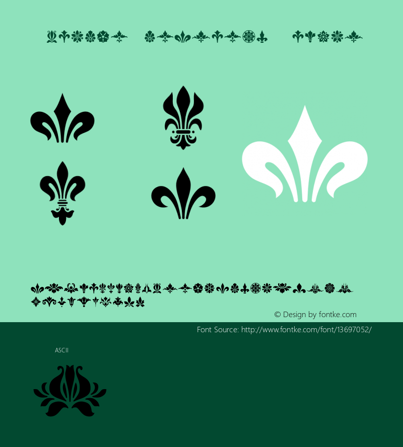 FleuronOrnaments Medium Version 1.0 Font Sample