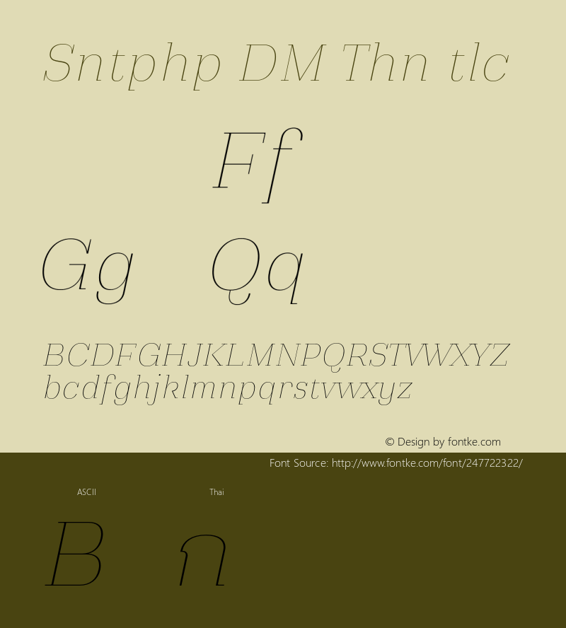 Santiphap DEMO Thin Italic Version 1.001;Glyphs 3.1.2 (3151)图片样张