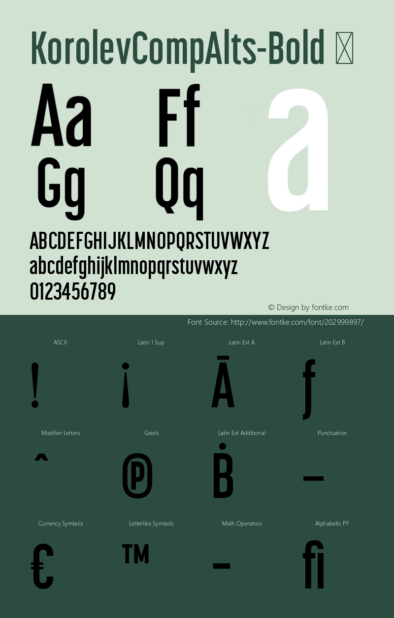 ☞Korolev Compressed Alternates Bold Version 6.000;FEAKit 1.0; ttfautohint (v1.5);com.myfonts.easy.device.korolev.compressed-alt-bold.wfkit2.version.5Ppi图片样张