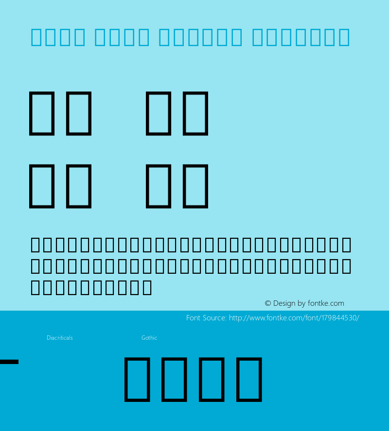 Noto Sans Gothic Regular Version 2.000图片样张