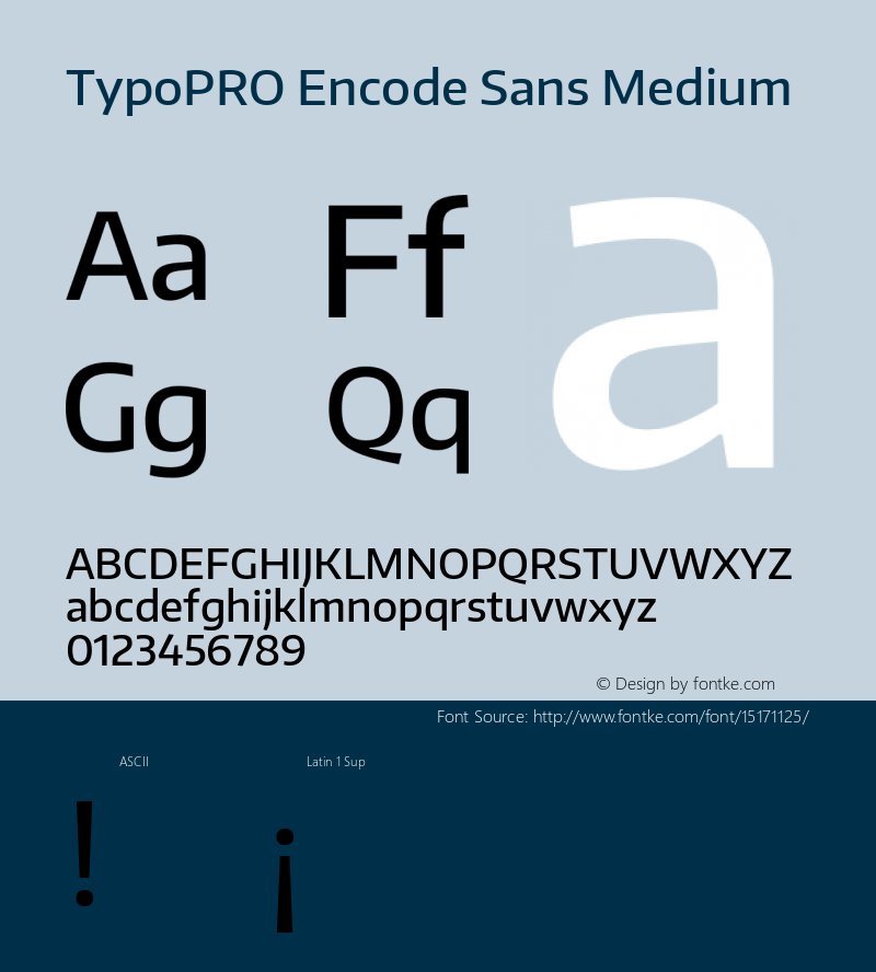 TypoPRO Encode Sans Medium Version 1.000; ttfautohint (v1.00) -l 8 -r 50 -G 200 -x 14 -D latn -f none -w G Font Sample