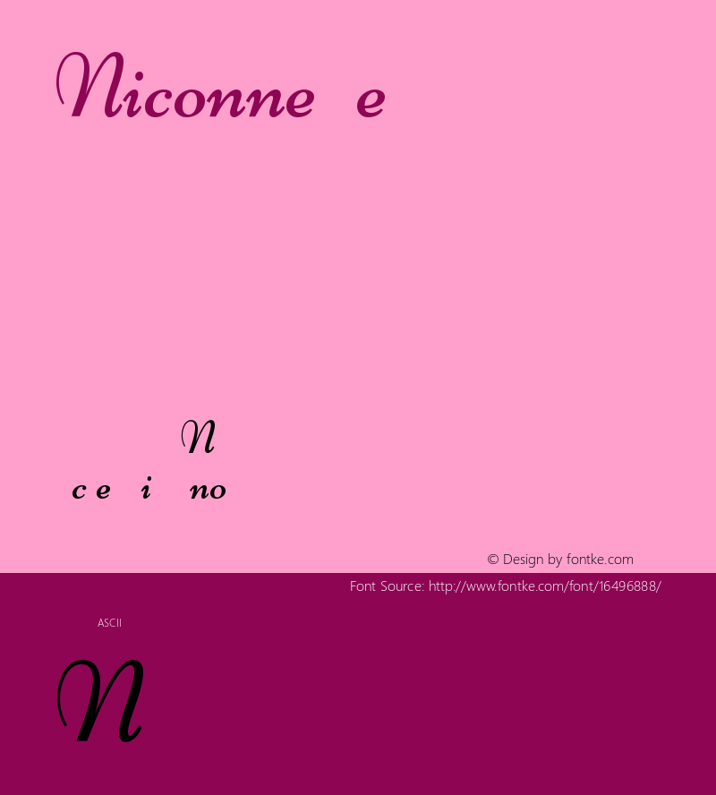 Niconne Regular Version 1.002 Font Sample