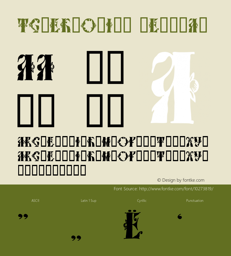 Tchekhonin1 Regular 28.01.05 fixed by Vouk Font Sample