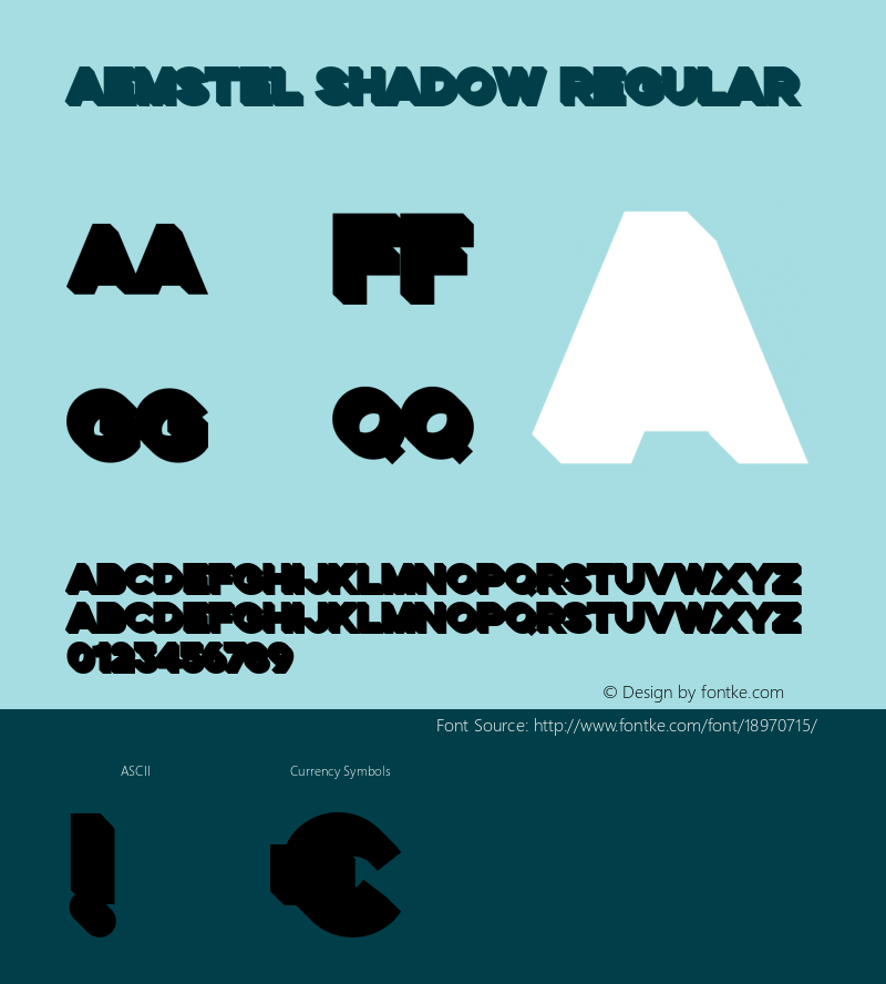 Aemstel Shadow Regular Version 1.000 Font Sample