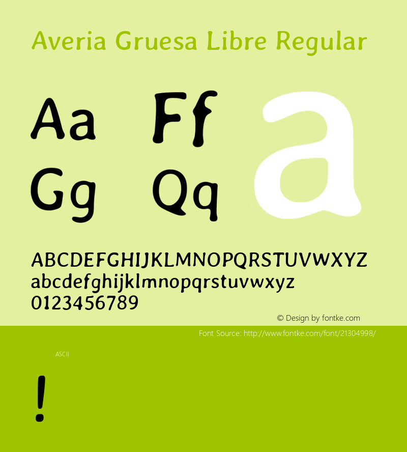 Averia Gruesa Libre Regular  Font Sample