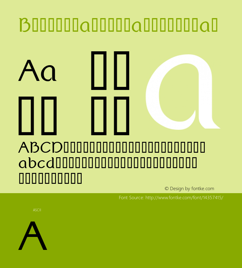 BerenikaRegular Regular Version 1.02 Font Sample