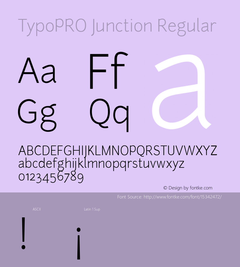 TypoPRO Junction Regular Version 1.002 Font Sample