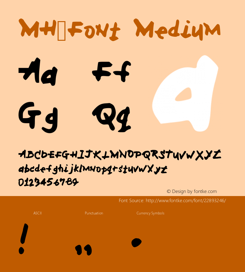 MH_Font Version 001.000 Font Sample