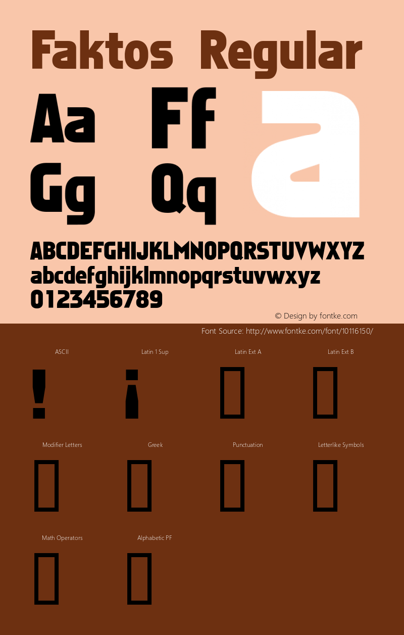 Faktos Regular 002.050 Font Sample