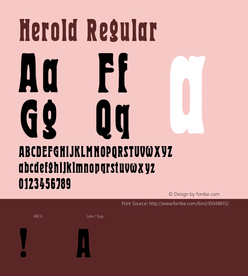 Herold Regular 1.0 Thu Jun 17 19:26:33 1993 Font Sample