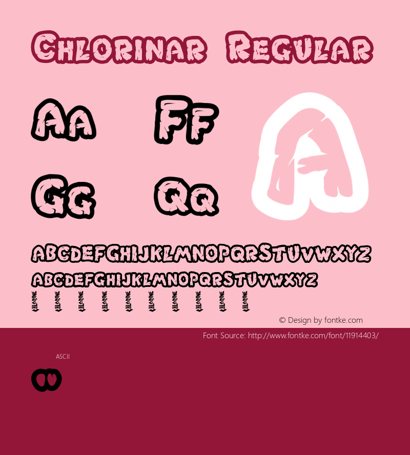 Chlorinar Regular Version 1.0 Font Sample