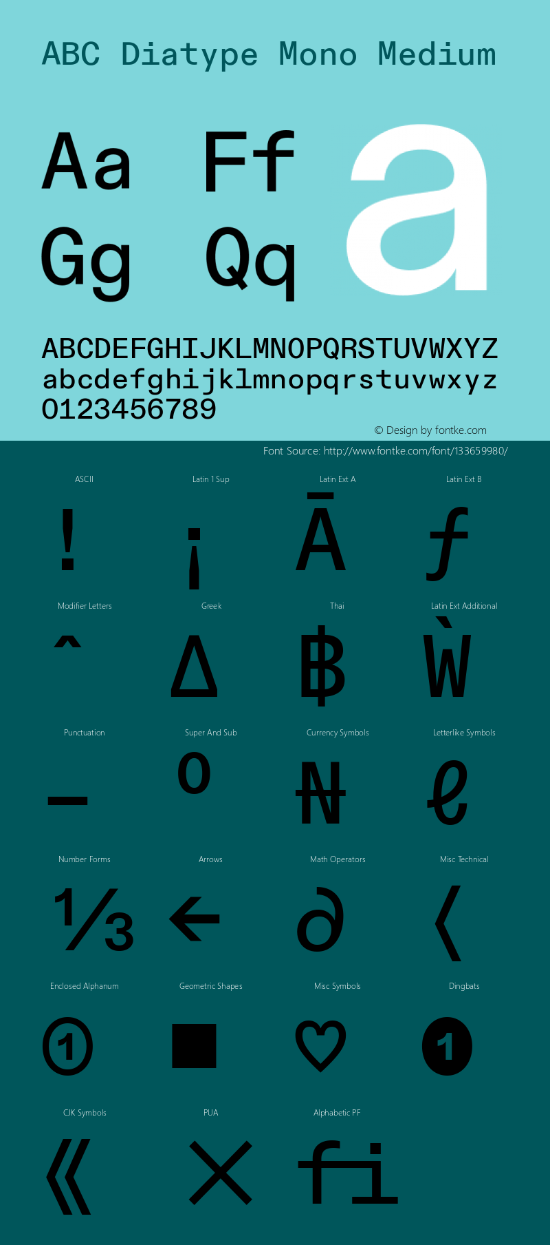 ABC Diatype Mono Medium Version 1.100 | wf-rip DC20200910 Font Sample