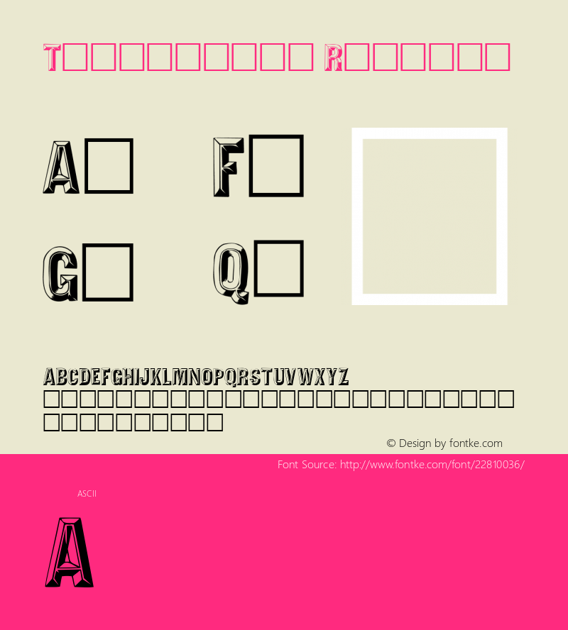 Tejaratchi Regular Altsys Fontographer 3.5  5/19/92 Font Sample