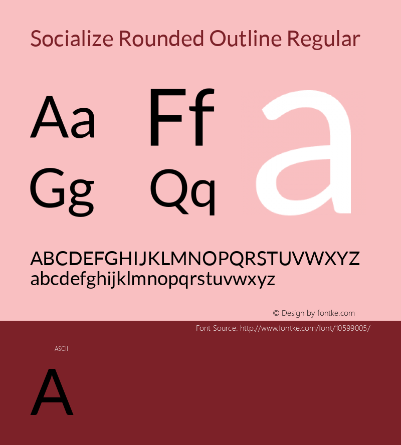 Socialize Rounded Outline Regular Socialize: 2014 Font Sample