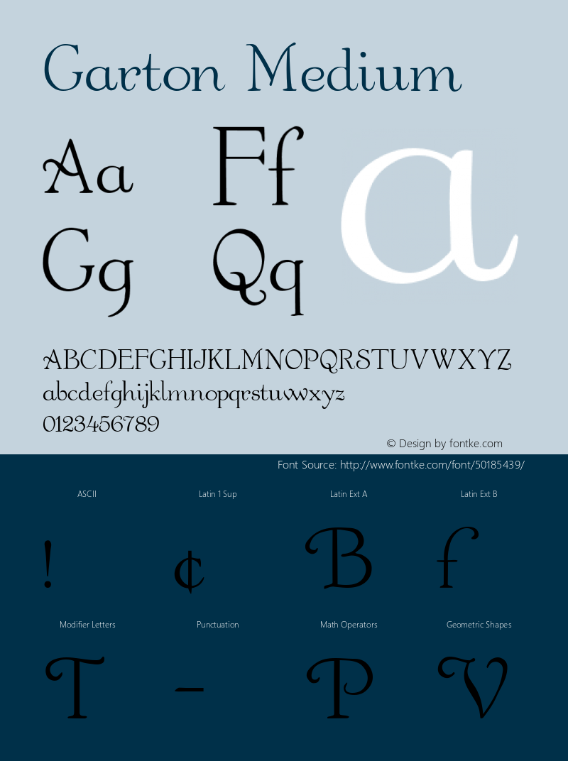 Garton Medium 001.000 Font Sample