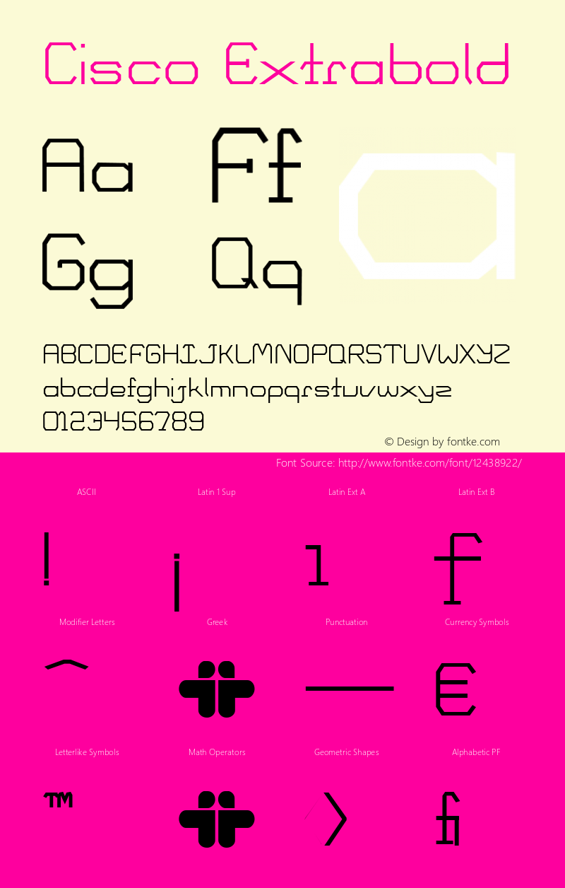 Cisco Extrabold Version 2.0 Font Sample