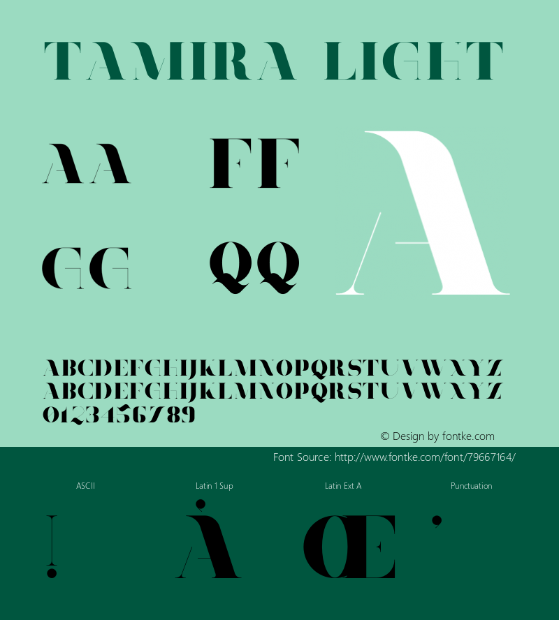 Tamira Light Version 1.002;Fontself Maker 3.0.0-3 Font Sample