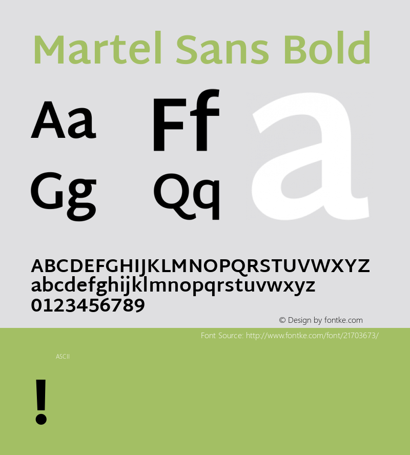 MartelSans Version 1.0 Font Sample