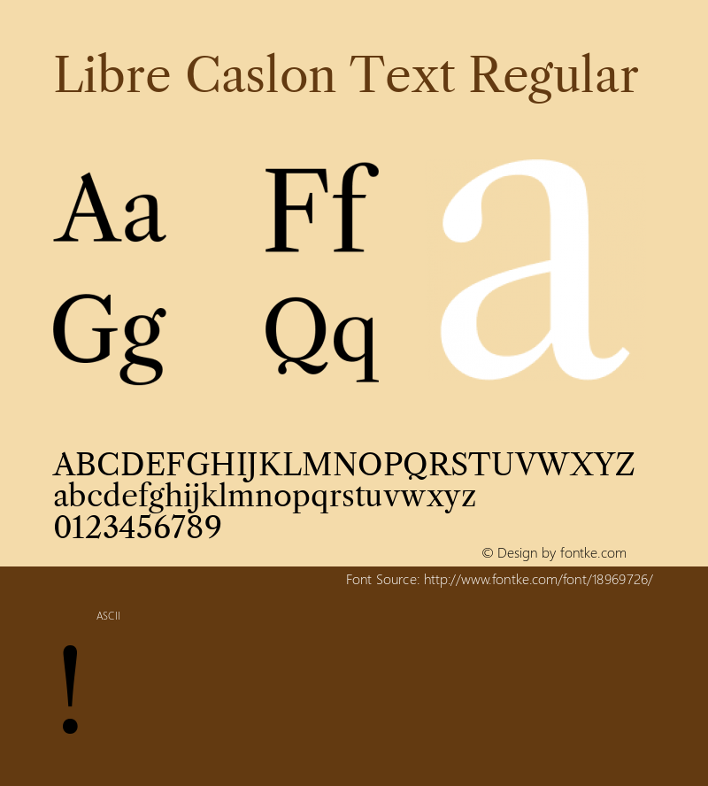 Libre Caslon Text Regular Version 1.002; ttfautohint (v1.4.1) Font Sample