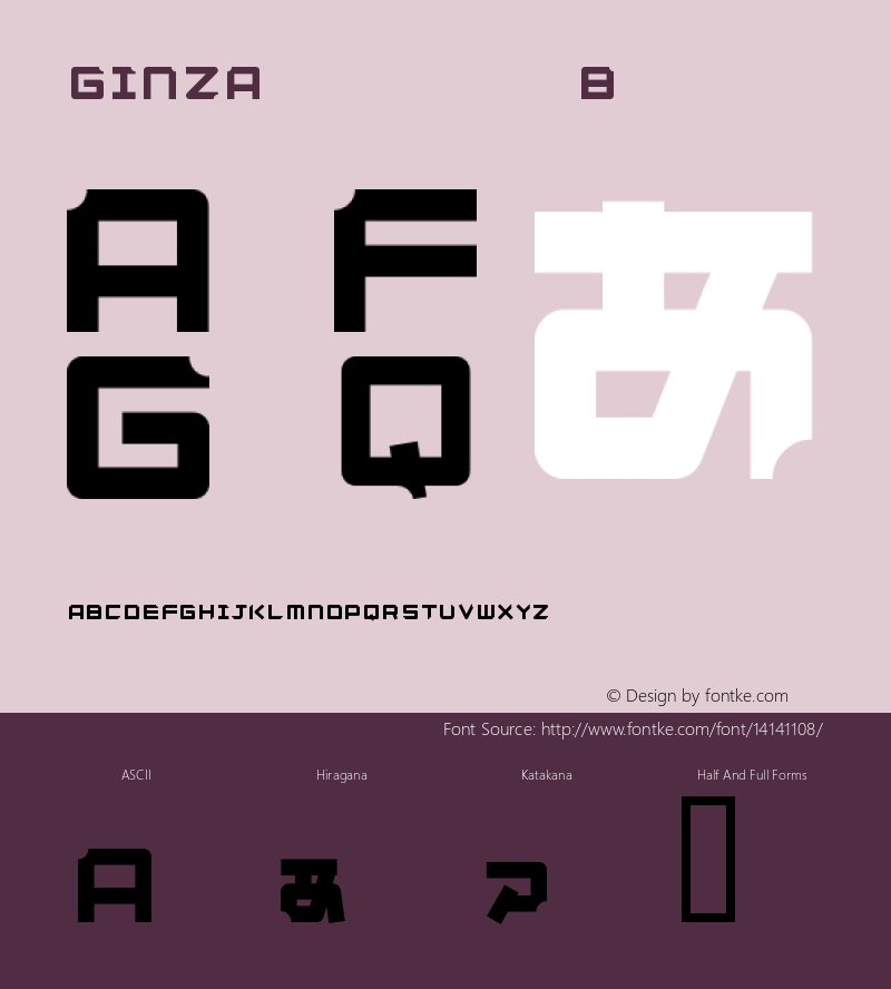 GINZAdemo Book Version 1.0 Font Sample