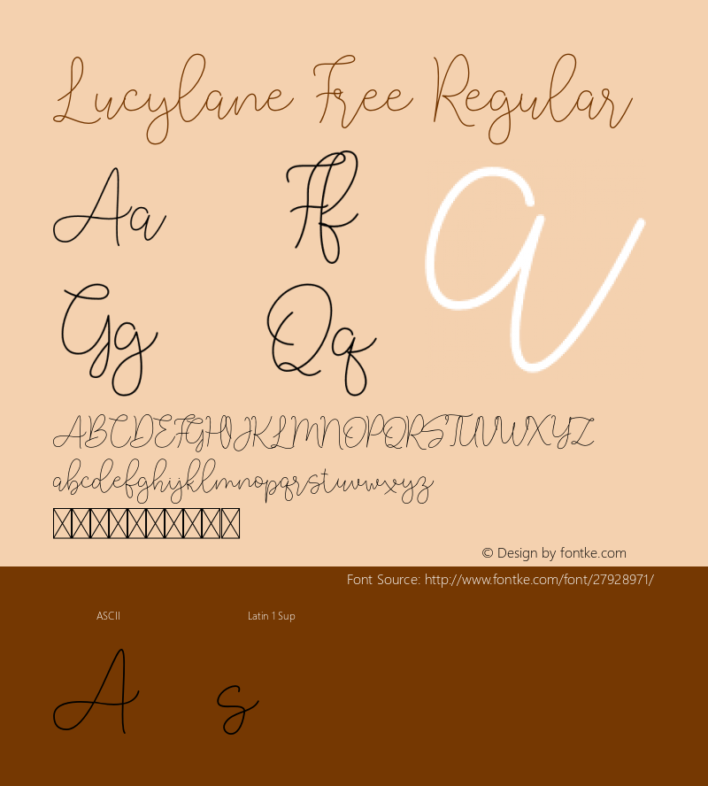 LucylaneFree-Regular 1.0 Font Sample