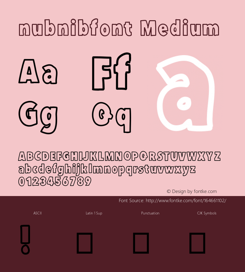 nubnibfont Version 001.000 Font Sample