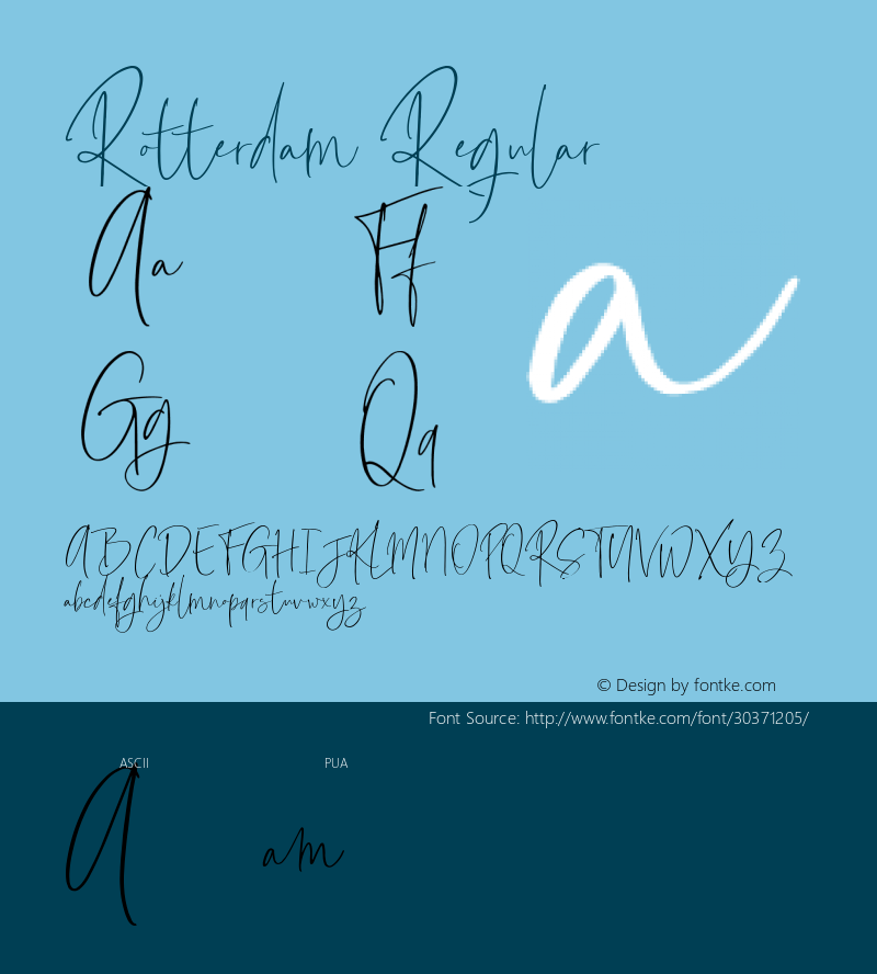 Rotterdam  Font Sample