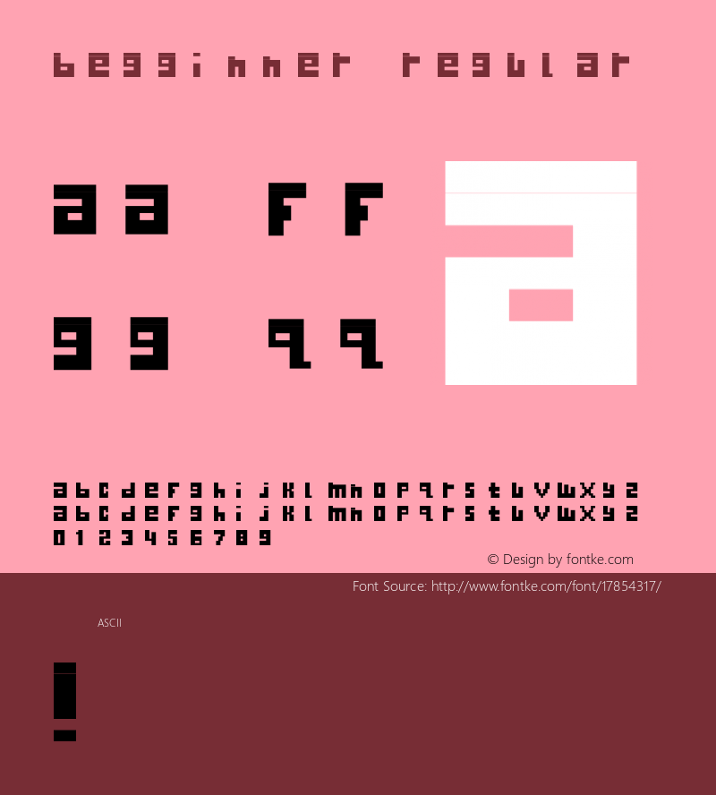 begginner Regular 1.0 Font Sample