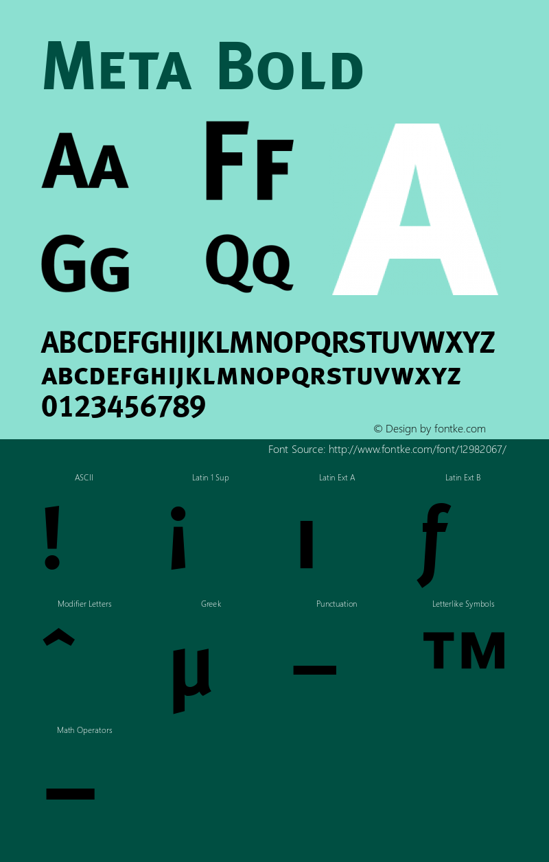 Meta Bold 001.000 Font Sample