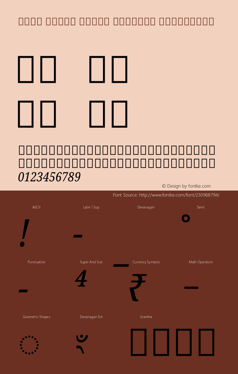 Noto Serif Tamil Slanted Condensed Version 2.001图片样张