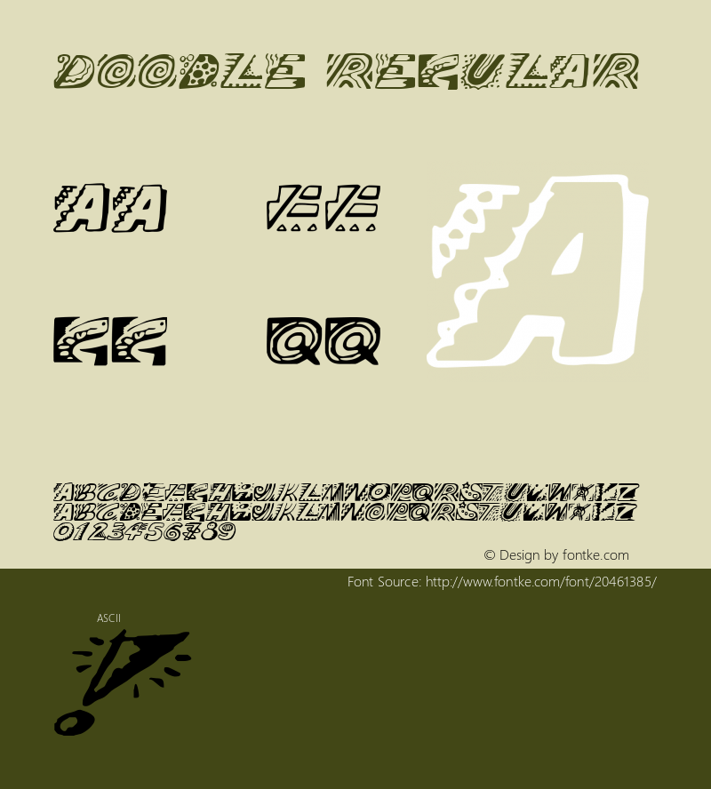 Doodle 001.000 Font Sample