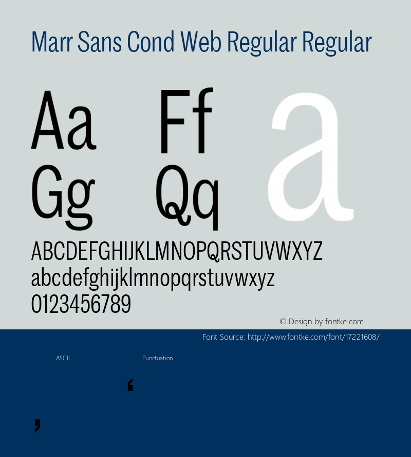 Marr Sans Cond Web Regular Regular Version 1.1 2015 Font Sample