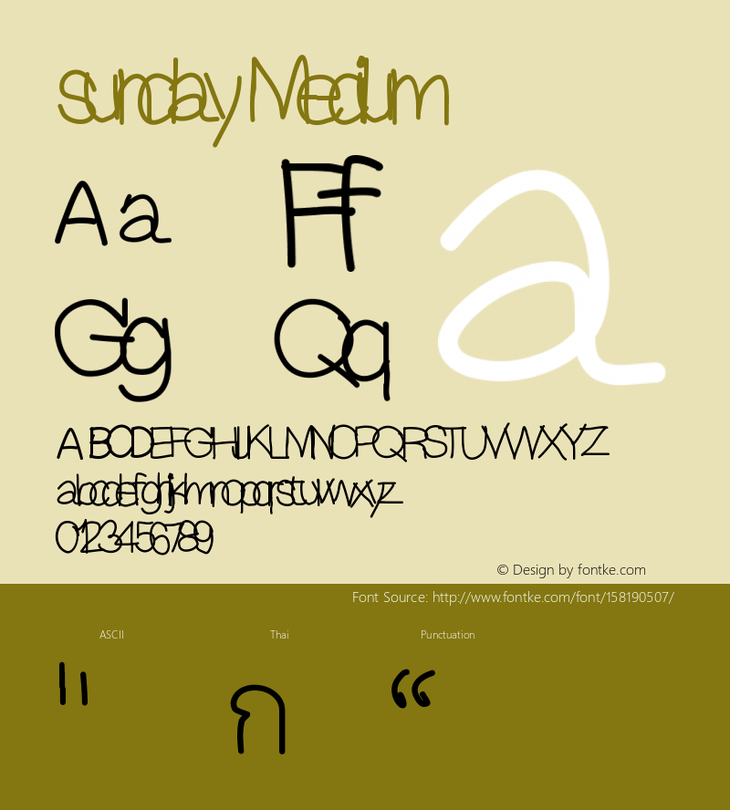 sunday Version 001.000 Font Sample