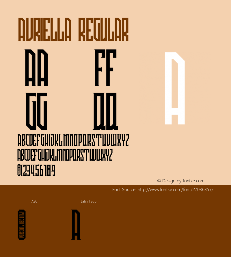 Avriella Version 1.002;Fontself Maker 2.3.4 Font Sample