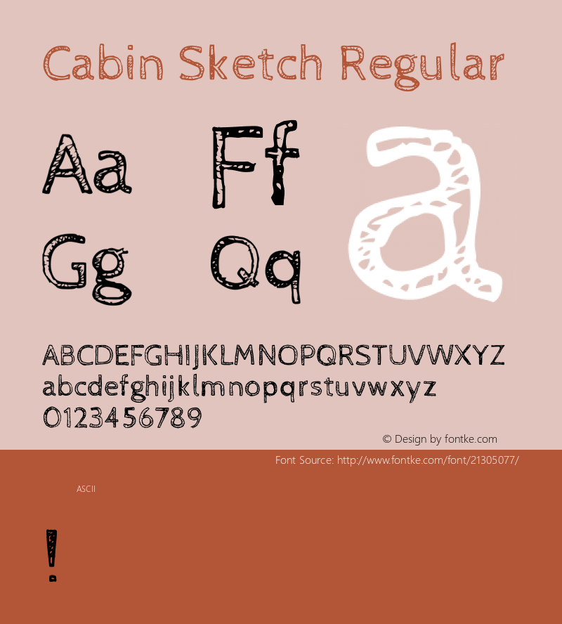 Cabin Sketch Regular  Font Sample