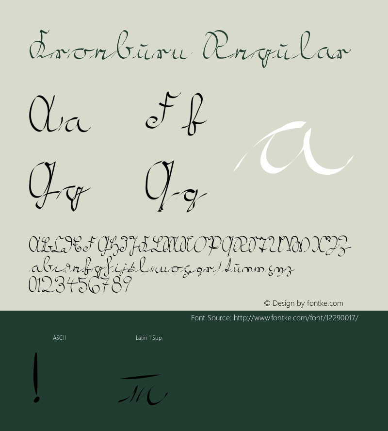 Kroeburn Regular 001.000 Font Sample