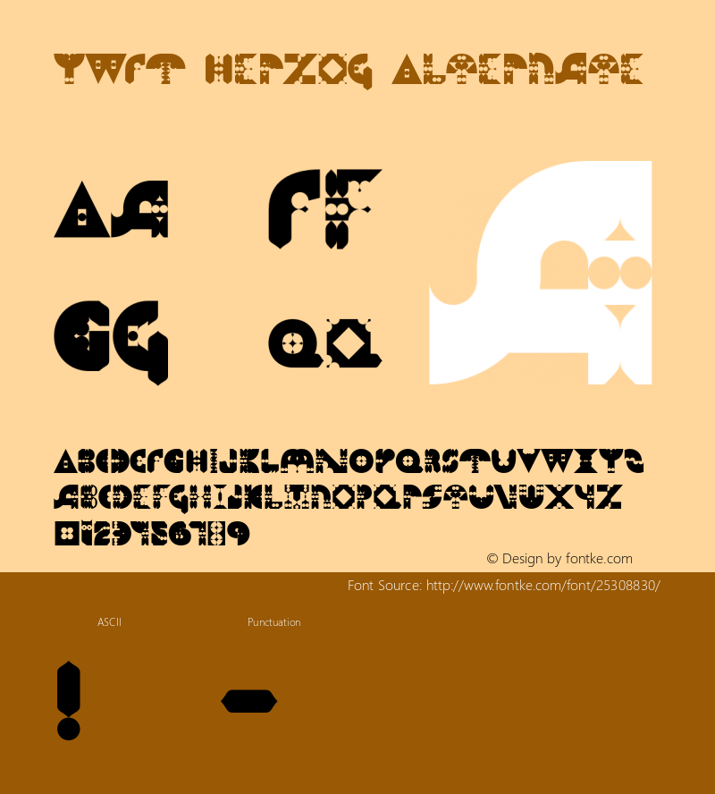 YWFTHerzog-Alternate Version 1.000 Font Sample