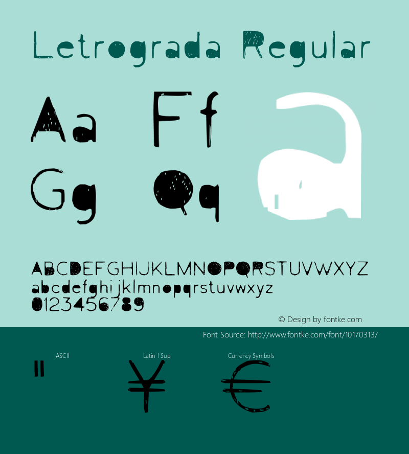 Letrograda Regular v1.0 Font Sample