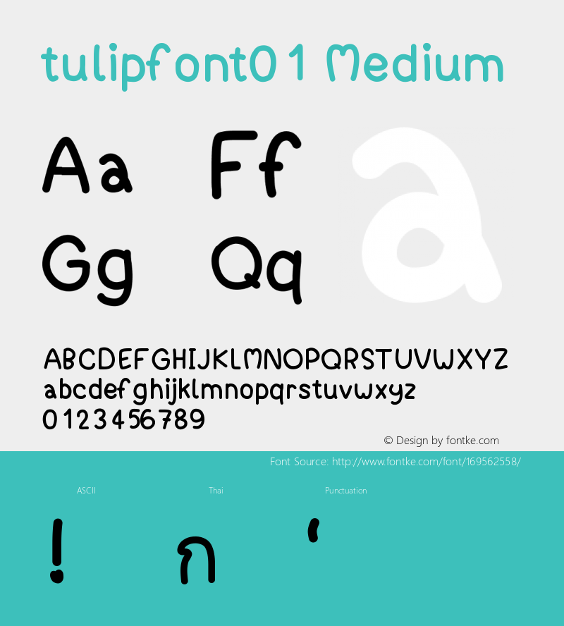 tulipfont01 Version 001.000图片样张