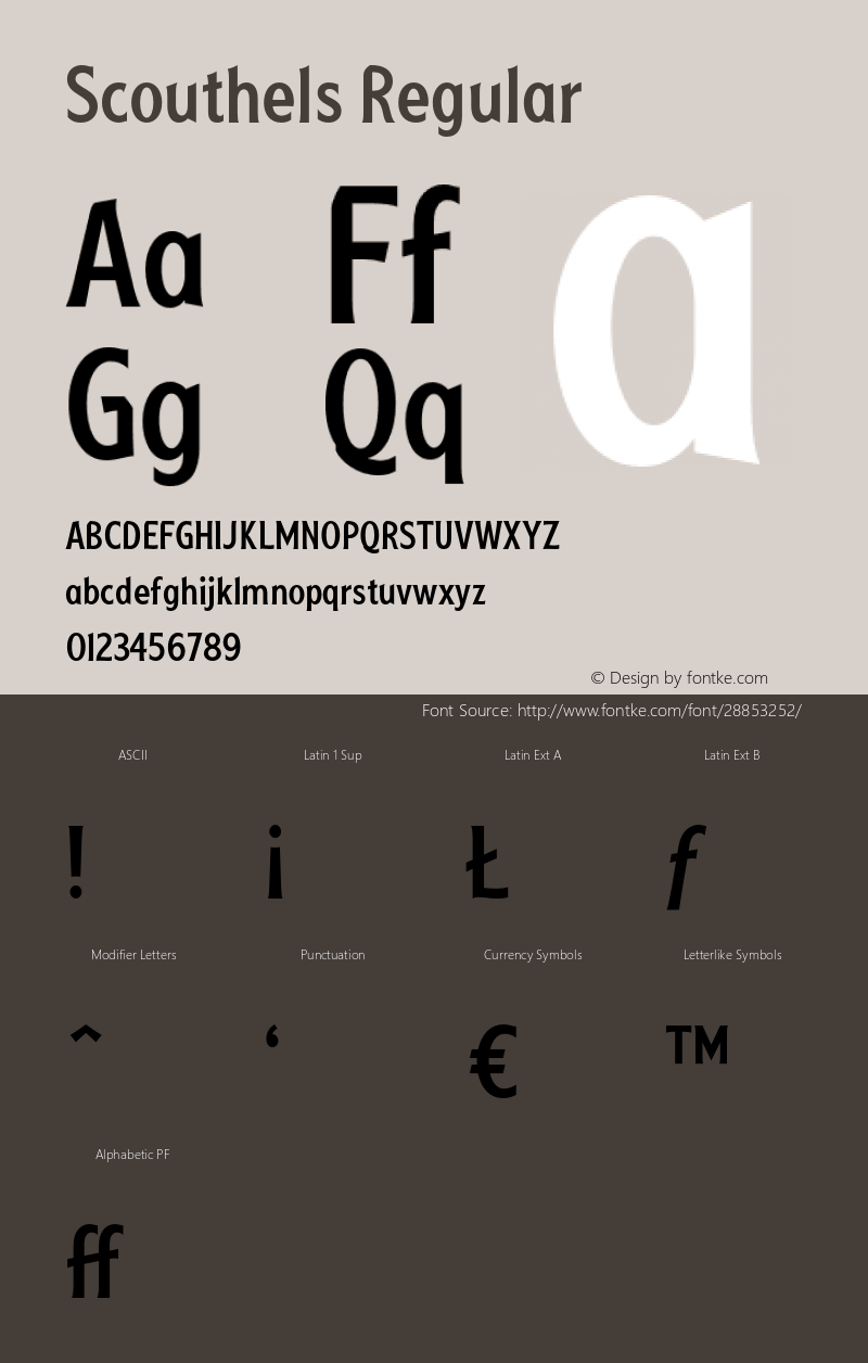 Scouthels  Font Sample