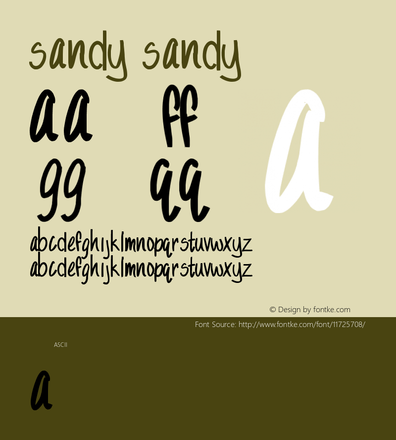 Sandy Sandy Version 1.0 Font Sample